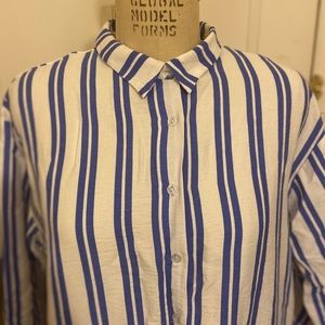 Button up, Striped Swing Dress